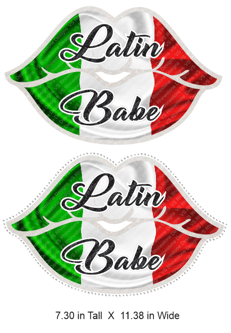 Latin Babe Full Color Transfer with optional Rhinestones